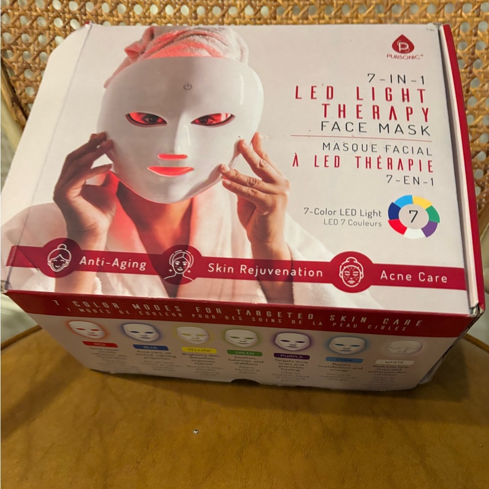 Pursonic 7-1 led light therapy mask. Used only a few times.